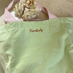 Brand New Pixi by Petra Canvas Tote Bag Green Pink